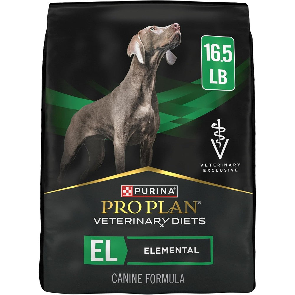 Purina Pro Plan Veterinary Diets EL Elemental Canine Formula Hypoallergenic Dry Dog Food Vegetable Flavor 16.5 Pound Bag