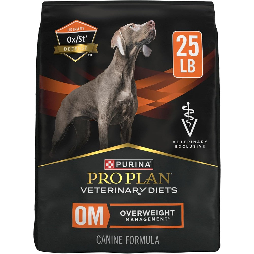 Purina Pro Plan Veterinary Diets OM Overweight Management Canine Formula Dry Dog Food for Weight Loss and Maintenance 25 Pound Bag