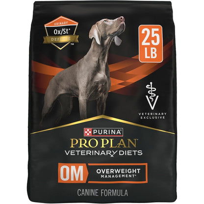 Purina Pro Plan Veterinary Diets OM Overweight Management Canine Formula Dry Dog Food for Weight Loss and Maintenance 25 Pound Bag