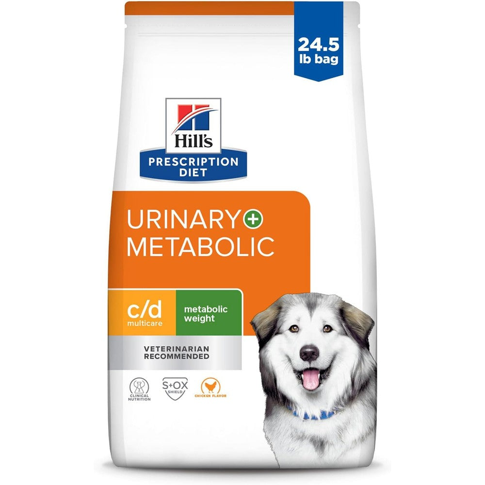 Hill's Prescription Diet c/d Multicare + Metabolic Weight Management Chicken Flavor Dry Dog Food, 24.5 Pound Bag