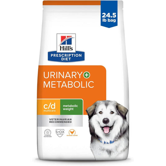 Hill's Prescription Diet c/d Multicare + Metabolic Weight Management Chicken Flavor Dry Dog Food, 24.5 Pound Bag