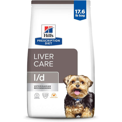 Hill's Prescription Diet l/d Liver Care Chicken Flavor Dry Dog Food 17.6 Pound Bag