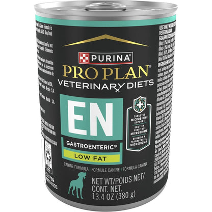 Purina Pro Plan Veterinary Diets EN Gastroenteric Low Fat Canine Formula Wet Dog Food For Adult Dogs Pack Of 12 13.4 Ounce Cans