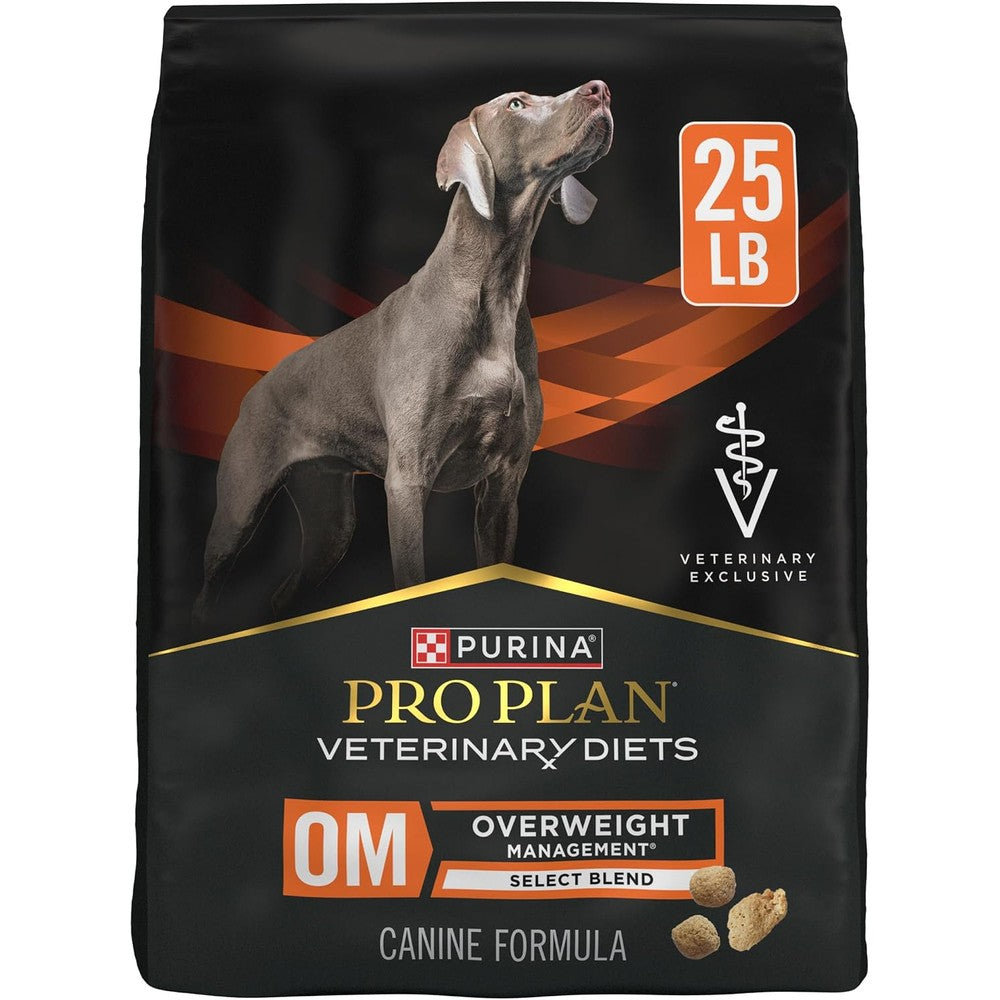Purina Pro Plan Veterinary Diets OM Select Blend Overweight Management With Chicken Canine Formula Dry Dog Food, 25 Pound Bag