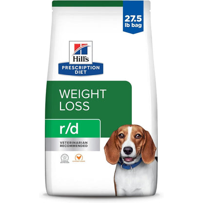 Hill's Prescription Diet r/d Weight Reduction Chicken Flavor Dry Dog Food Veterinary Diet Healthy Weight Loss Support 27.5 Pound Bag