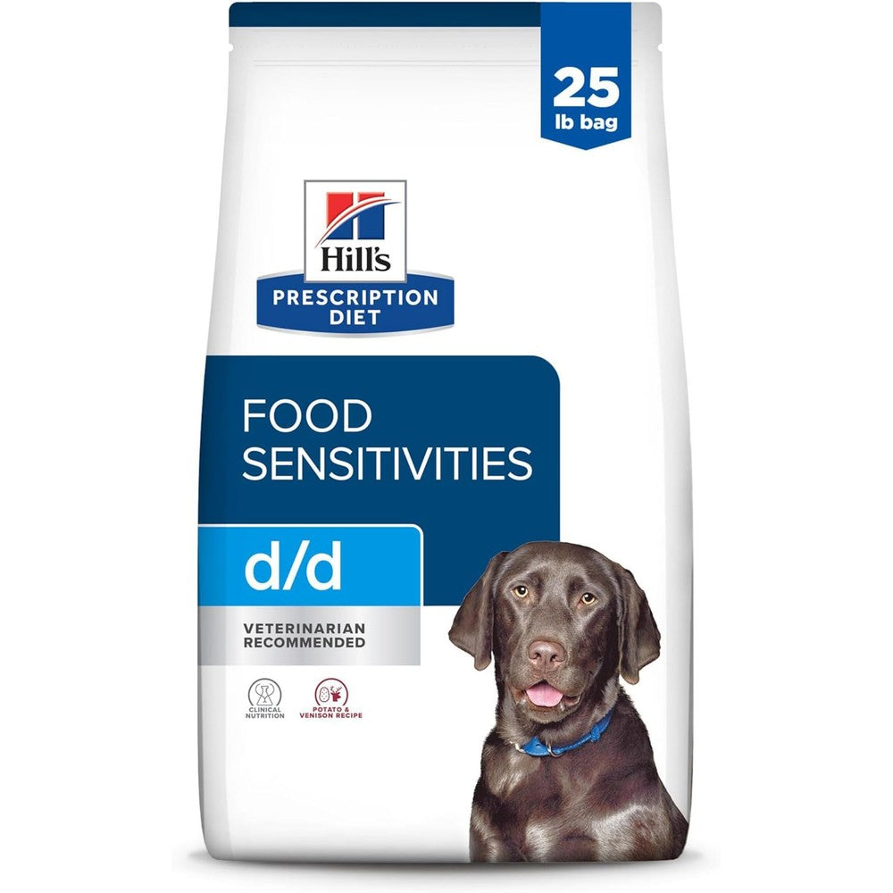 Hill's Prescription Diet d/d Food Sensitivities Dry Dog Food Potato And Venison Formula 25 Pound Bag