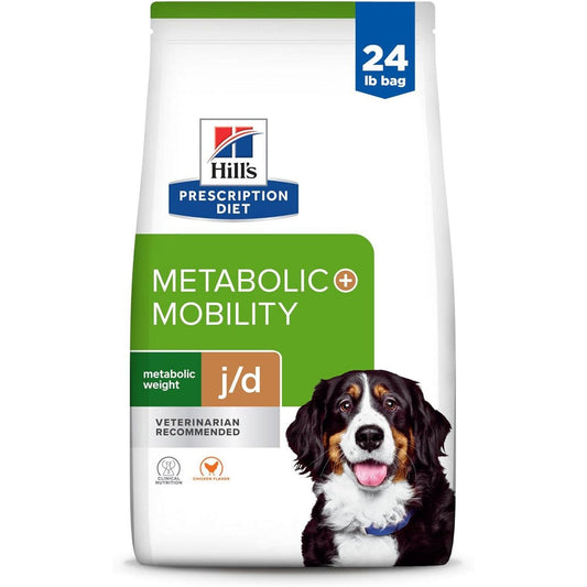 Hill's Prescription Diet Metabolic Plus Mobility Weight And Joint Care Chicken Flavor Dry Dog Food For Veterinary Care Twenty Four Pound Bag
