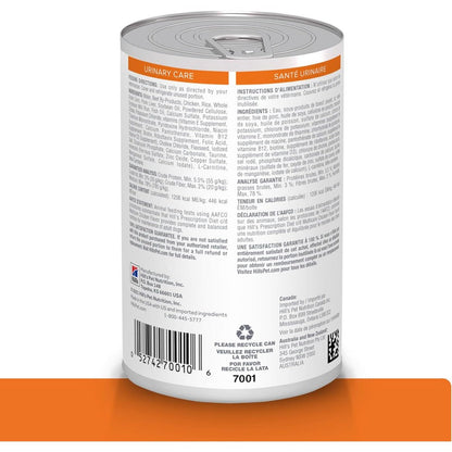 Hill's Prescription Diet c/d Multicare Urinary Care Adult Wet Dog Food Chicken Flavor Thirteen Ounce Cans Twelve Pack For Bladder Health