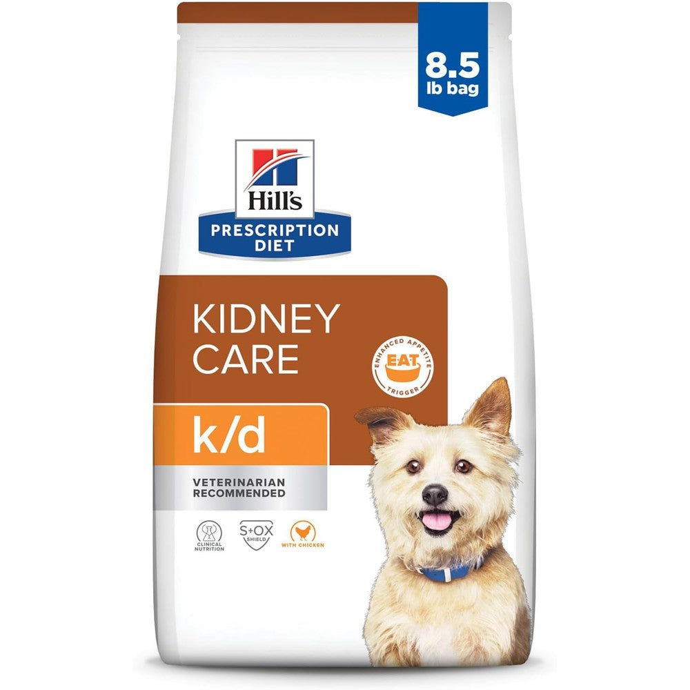 Hill's Prescription Diet k/d Kidney Care Chicken Flavor Dry Dog Food 8.5 Pound Bag