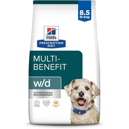 Hill's Prescription Diet w/d Multi-Benefit Digestive Weight Glucose And Urinary Management Chicken Flavor Dry Dog Food 8.5 Pound Bag