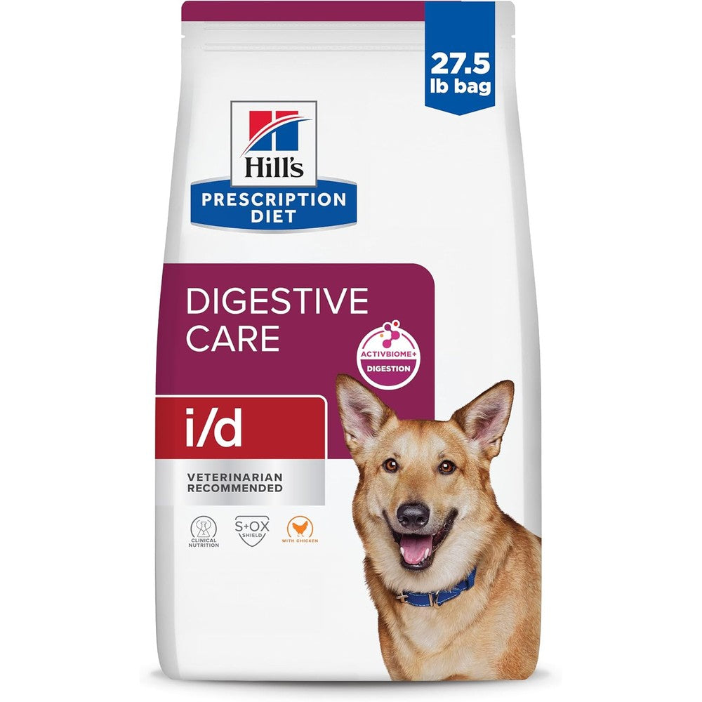 Hill's Prescription Diet i/d Digestive Care Chicken Flavor Dry Dog Food Veterinary Diet 27.5 Pound Bag