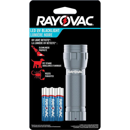 Rayovac Value Bright 9 LED UV Flashlight Black Light For Pet Stains And Auto Leaks With AAA Batteries Included Pack Of 1