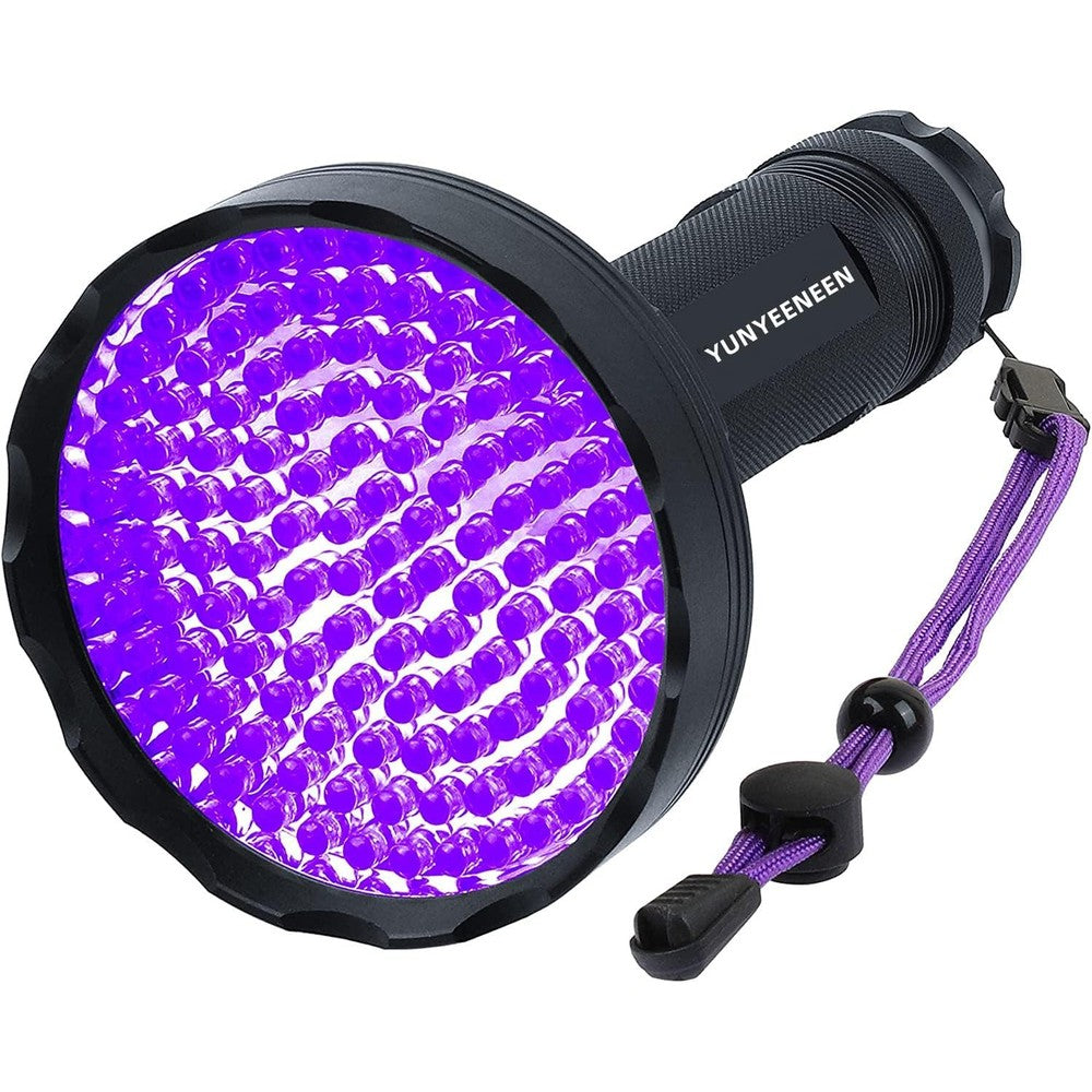 UvMonster Super Bright 128 LED UV Blacklight Flashlight Professional Grade Heavy Duty Handheld Pet Urine And Stain Detector Light