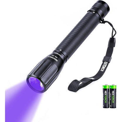 NEXTORCH C2UV 405nm Ultraviolet LED Blacklight Flashlight Compact Pocket Size Torch For Pet Urine Stain Detection And 3D Printed Resin Curing