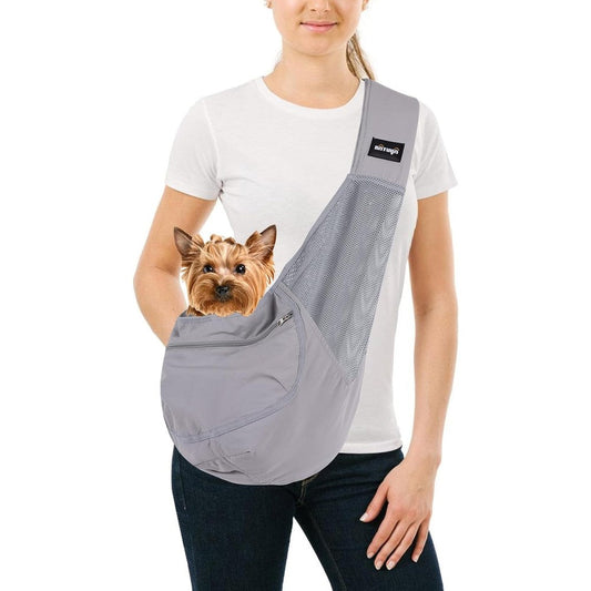 Natuya Small Dog Sling Carrier Breathable Mesh Pet Purse For Puppies Under 15 Pounds Lightweight Hands Free Adjustable Travel Bag