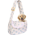 Yhshyzh Floral Print Pet Carrier Bag For Small Dogs And Cats Hands Free Sling Purse Blue Floral Small