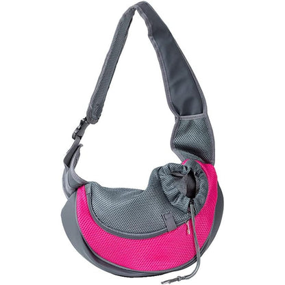 Love Dream Pet Dog Sling Carrier Breathable Mesh Travel Safe Shoulder Bag For Small Dogs And Cats Portable Adjustable Strap Pink