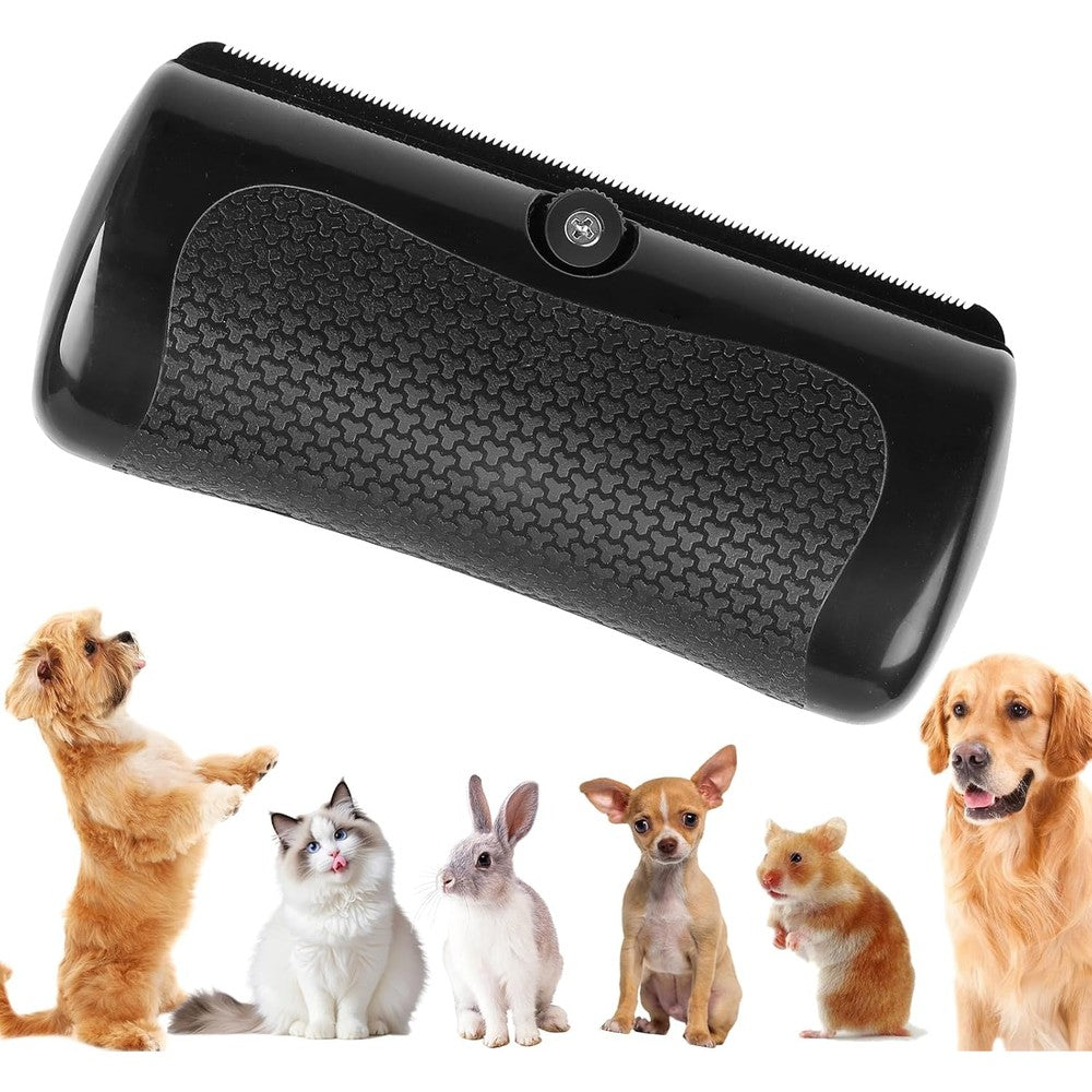 Hank Groompro Pet Deshedding Brush For Dogs And Cats Easy Hair Removal Tool With Fine Stainless Steel Teeth And Textured Ergonomic Handle Large