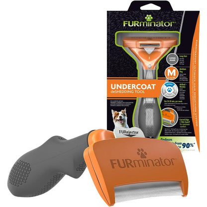 FURminator Undercoat deShedding Tool for Medium Breed Long Hair Dogs Weighing Nine to Twenty Three Kilograms
