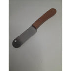 Tamsco 6-inch stripping knife front view with wooden handle and medium teeth