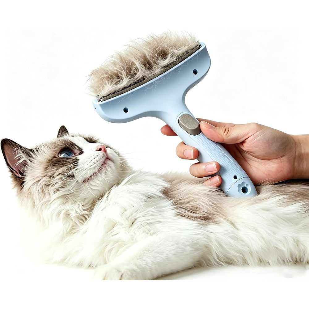 Friederich Professional Pet Deshedding Brush And Grooming Comb For Long And Short Haired Dogs And Cats Gentle Skin Friendly Undercoat Rake