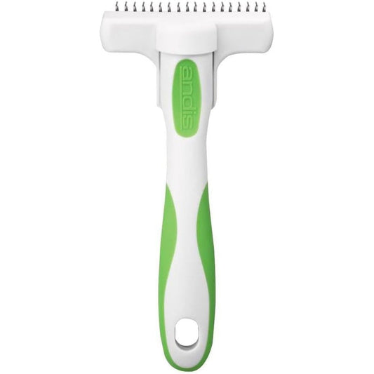 Andis 65760 Deshedding Tool For Cats And Dogs, Professional Stainless Steel Pet Grooming Rake For Undercoat Shedding And Knot Removal