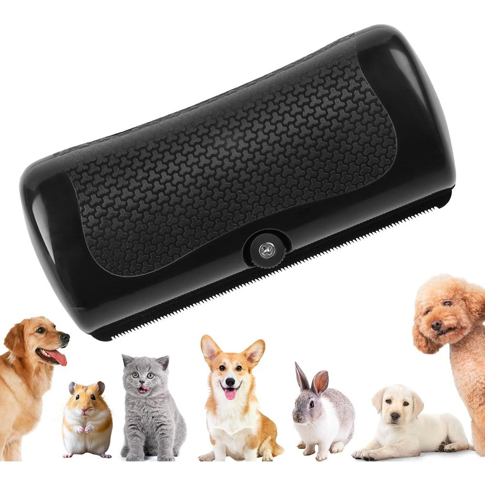 Wiyici Pet Deshedding Undercoat Brush For Dogs Cats And Rabbits Ergonomic Loose Fur Remover Grooming Tool Black