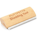 PLITTPETTS Dog Brush For Shedding And Deshedding Grooming Tool For Dogs Cats And Horses With Premium Oak Wood Five Point Two Inch Ergonomic Handle