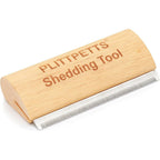 PLITTPETTS Dog Brush For Shedding And Deshedding Grooming Tool For Dogs Cats And Horses With Premium Oak Wood Five Point Two Inch Ergonomic Handle