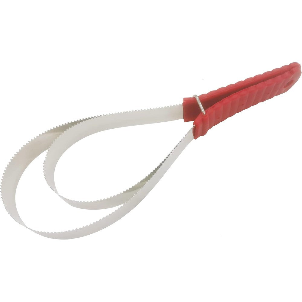 NRTFE Shedding Blade Horse Brush Scraper Stainless Steel Dual Sided Shedding Blade For Dogs And Large Animals Two Loops Variant