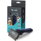 Refuresh Deshedding Dog Brush For Long Hair Gentle Undercoat Grooming Tool For Dogs And Cats Medium Size Blue