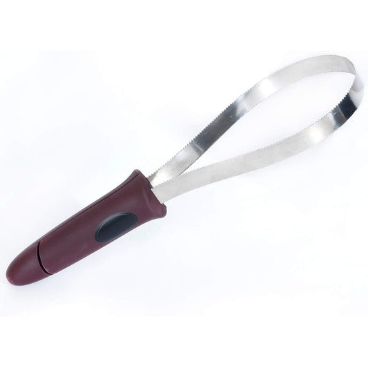 BOTH WINNERS Dual Sided Shedding Blade With Stainless Steel Blade De Shedding Tool For All Dog Coat Types Burgundy