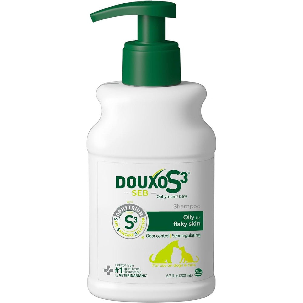 Douxo S3 Seb Dog And Cat Seboregulating Shampoo For Dandruff And Oily Skin Treatment 6.7 Fluid Ounces