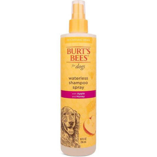Burt's Bees For Pets Waterless Shampoo Spray With Apple And Honey For Dogs And Puppies, No-Rinse Dry Dog Shampoo, 10 Fluid Ounces