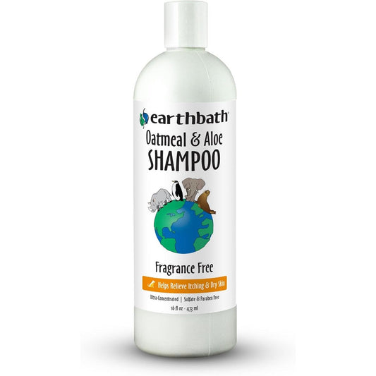 Earthbath Oatmeal And Aloe Dog Shampoo For Itchy Dry Skin Relief Fragrance Free Formula 16 Fluid Ounces