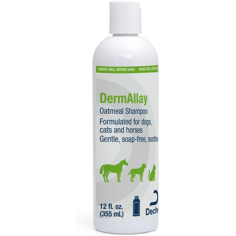 Wnaldc Dermallay Oatmeal Shampoo For Dogs Cats And Horses Soothing Soap Free Formula 12 Ounce