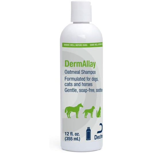 Wnaldc Dermallay Oatmeal Shampoo For Dogs Cats And Horses Soothing Soap Free Formula 12 Ounce