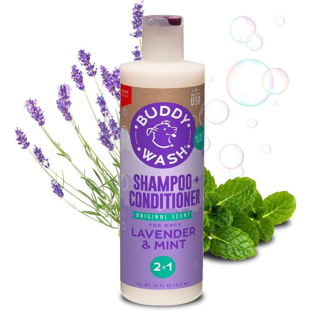 Cloud Star Buddy Grooming Wash 2 In 1 Dog Shampoo And Conditioner Lavender And Mint Scent 16 Fluid Ounces
