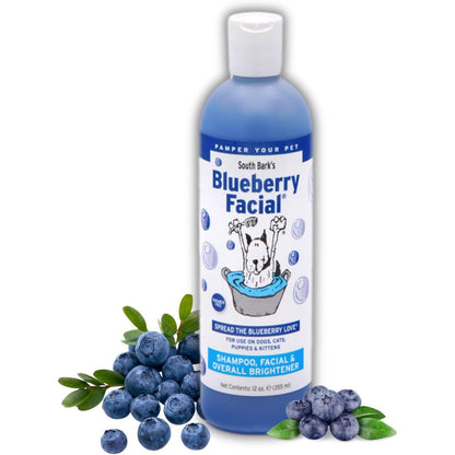 Showseason South Bark's Blueberry Facial Pet Shampoo And Tear Stain Remover For Dogs And Cats 12 Fluid Ounce