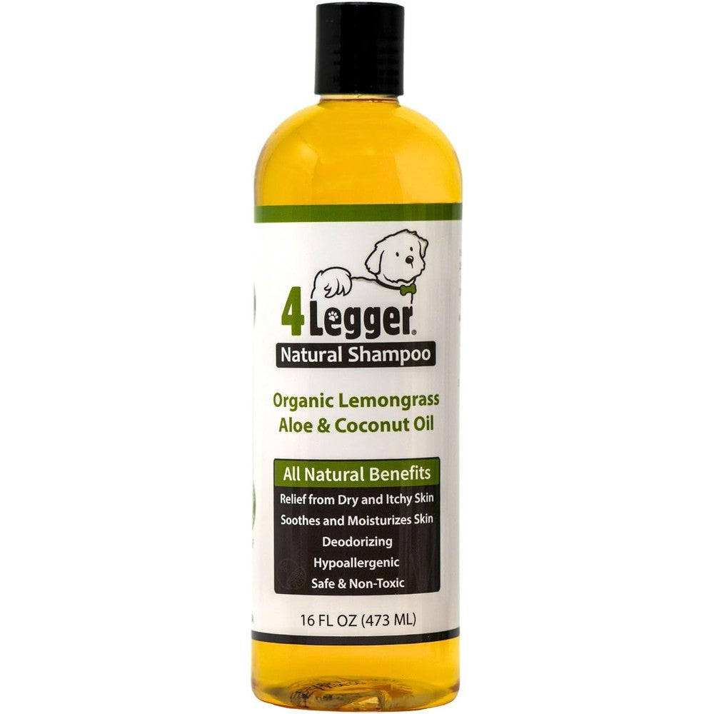 4Legger Certified Organic Dog Shampoo All Natural Hypoallergenic With Aloe And Lemongrass Soothing For Sensitive Skin 16 Fluid Ounces