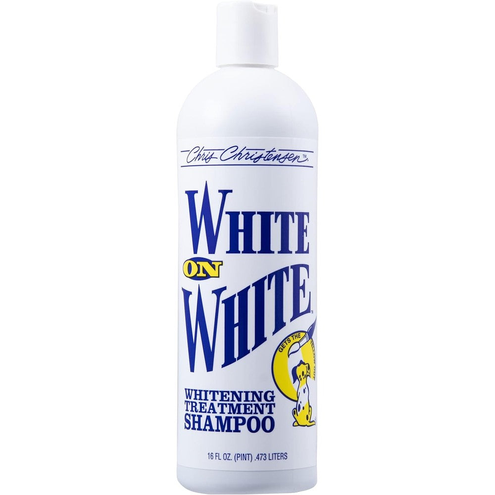 Chris Christensen White On White dog shampoo front view bottle