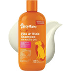 Zesty Paws Flea And Tick Shampoo For Dogs Veterinarian Formulated Plant Based Cleanser With Cedarwood Rosemary And Peppermint Oil 16 Fluid Ounce