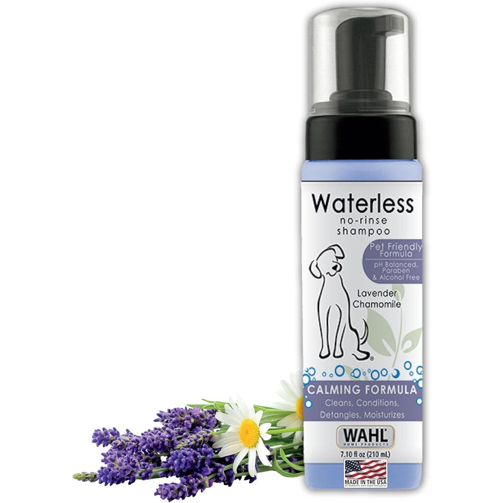 Wahl Pet Friendly Waterless No Rinse Shampoo For Animals Lavender And Chamomile Scented 7.1 Fluid Ounce Model 820014A