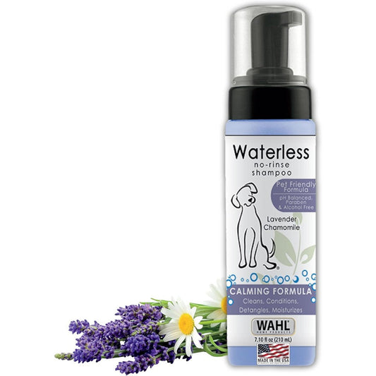 Wahl Pet Friendly Waterless No Rinse Shampoo For Animals Lavender And Chamomile Scented 7.1 Fluid Ounce Model 820014A