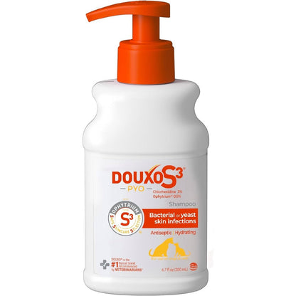 Douxo S3 Pyo Medicated Dog And Cat Shampoo With 3 Percent Chlorhexidine For Bacterial And Yeast Skin Infections 6.7 Fluid Ounces