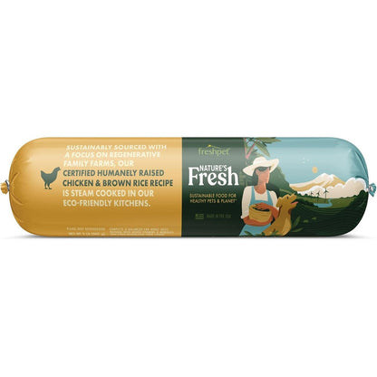 Freshpet Nature's Fresh Chicken And Brown Rice Recipe Refrigerated Dog Food 32 Ounce Roll