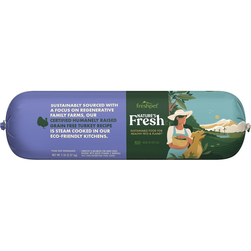 Freshpet Nature's Fresh Grain Free Turkey Recipe Dog Food Roll 80 Ounce