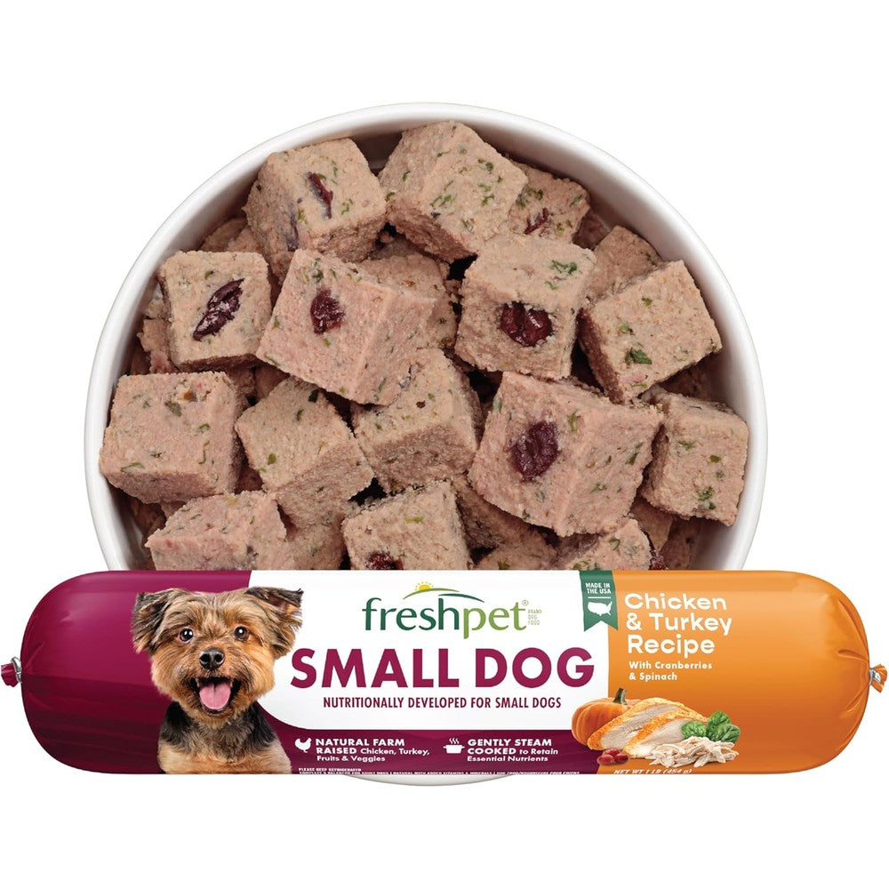 Freshpet Fresh Dog Food Slice And Serve Roll Small Dog Grain Free Chicken And Turkey Recipe 1 Pound