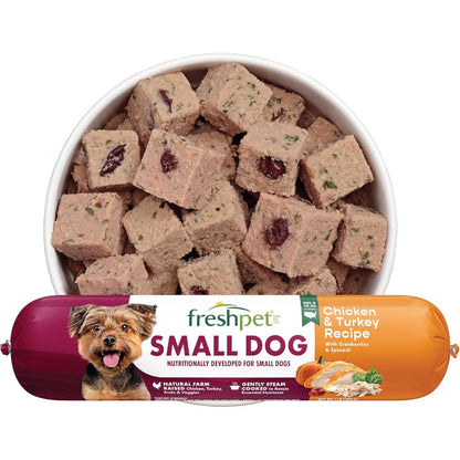 Freshpet Fresh Dog Food Slice And Serve Roll Small Dog Grain Free Chicken And Turkey Recipe 1 Pound