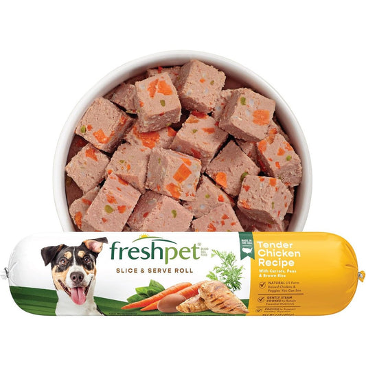 Freshpet Select Slice And Serve Roll Tender Chicken Recipe With Vegetables For Dogs 16 Ounce